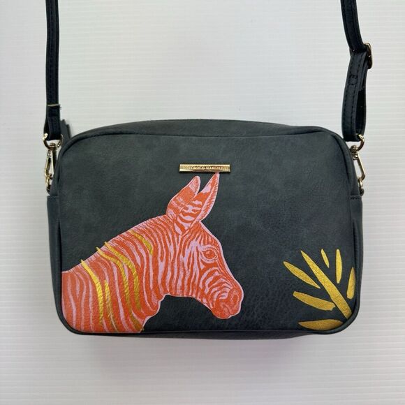 House of Disaster Heritage & Harlequin Zebra Clutch/Crossbody Bag - Picture 2 of 16
